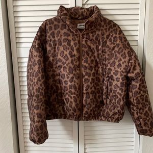 Abound Leopard Puffer Coat